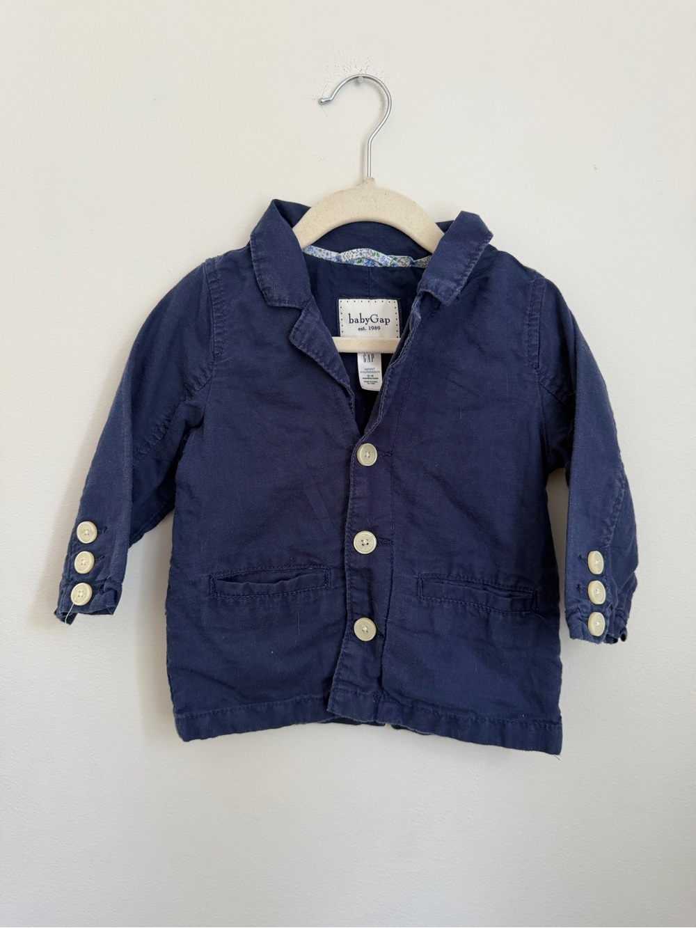 babyGap Navy Button-Front Kids Jacket (Size 12-18m)